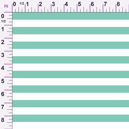 Horizontal Stripes Mint Minky Fabric