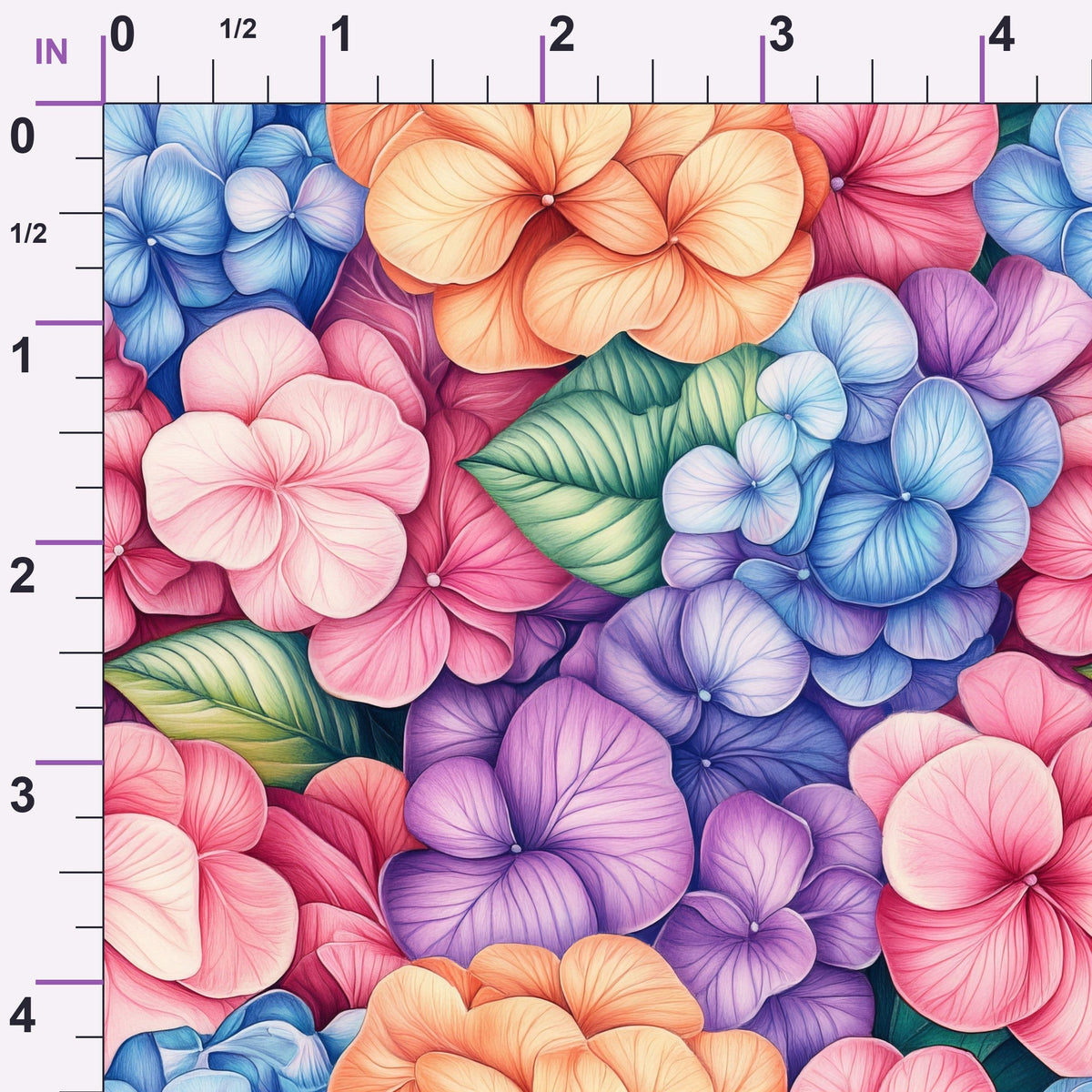 Hortensia Dreams Pattern 3 Minky Fabric