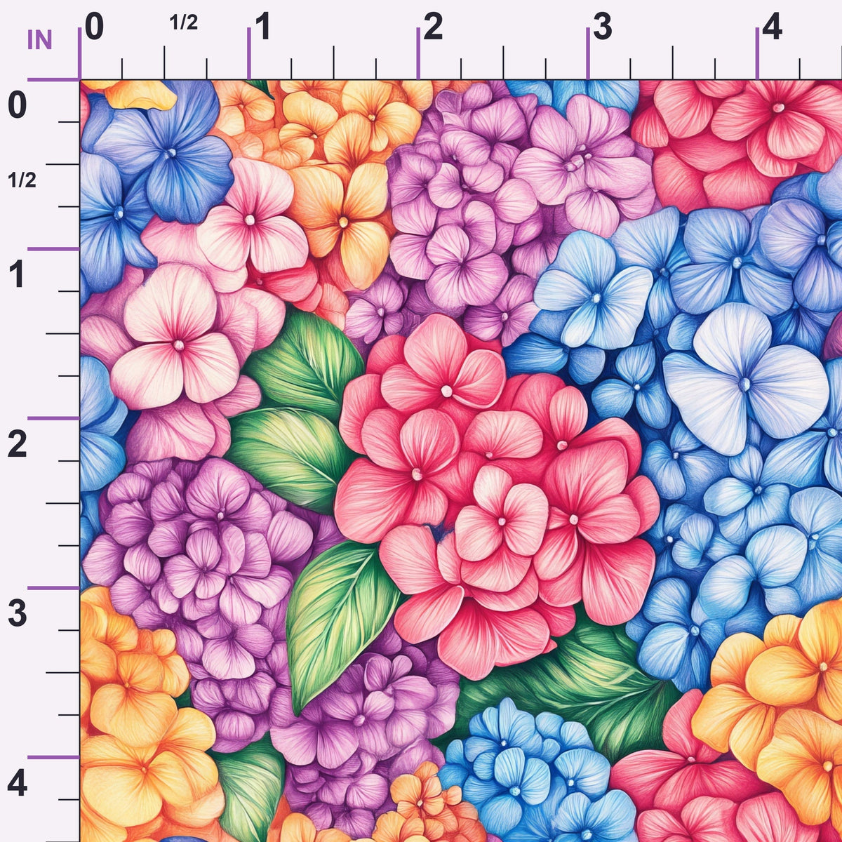 Hortensia Dreams Pattern 4 Minky Fabric