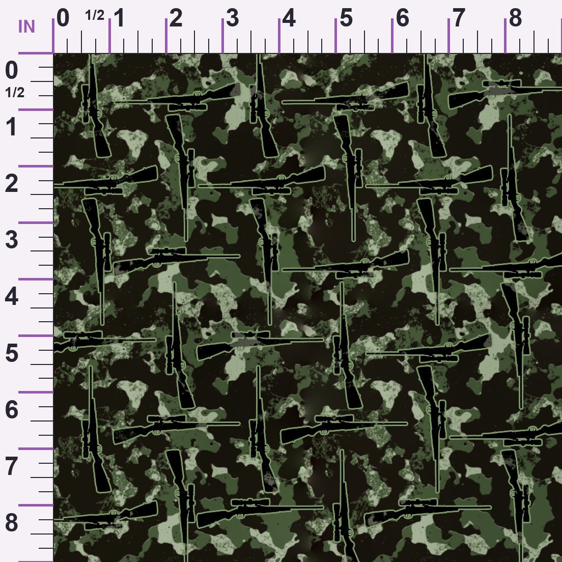 Hunting Motif Camouflage Pattern Minky Fabric