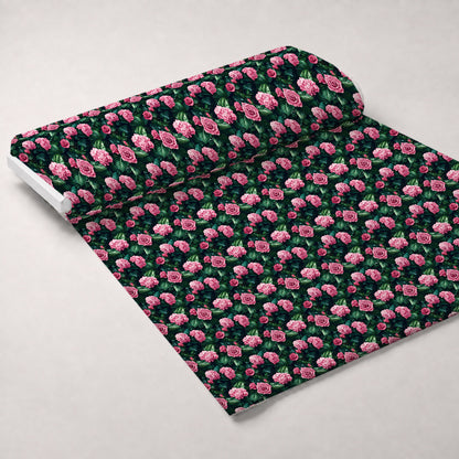 Hydrangea Jungle Pattern 14 Minky Fabric