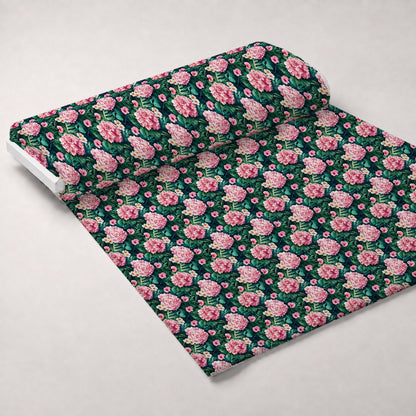 Hydrangea Jungle Pattern 2 Minky Fabric