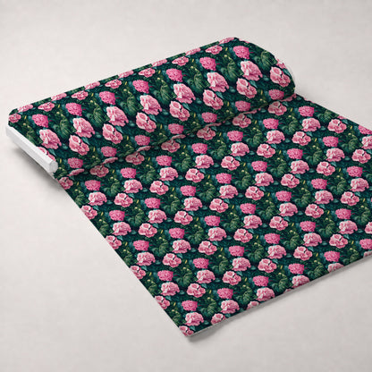 Hydrangea Jungle Pattern 3 Minky Fabric