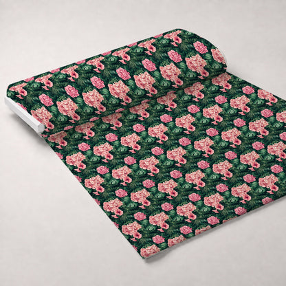 Hydrangea Jungle Pattern 5 Minky Fabric