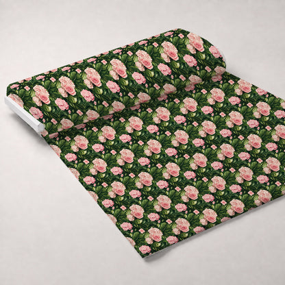 Hydrangea Jungle Pattern 6 Minky Fabric