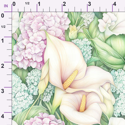 Hydrangea Serenade Pattern 1 Minky Fabric