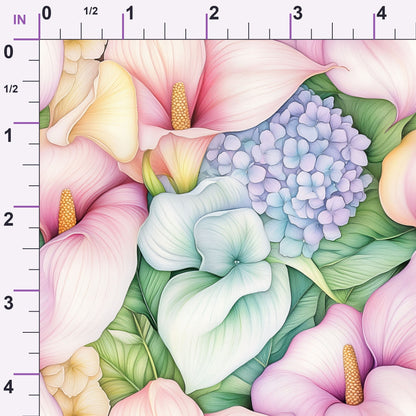 Hydrangea Serenade Pattern 6 Minky Fabric