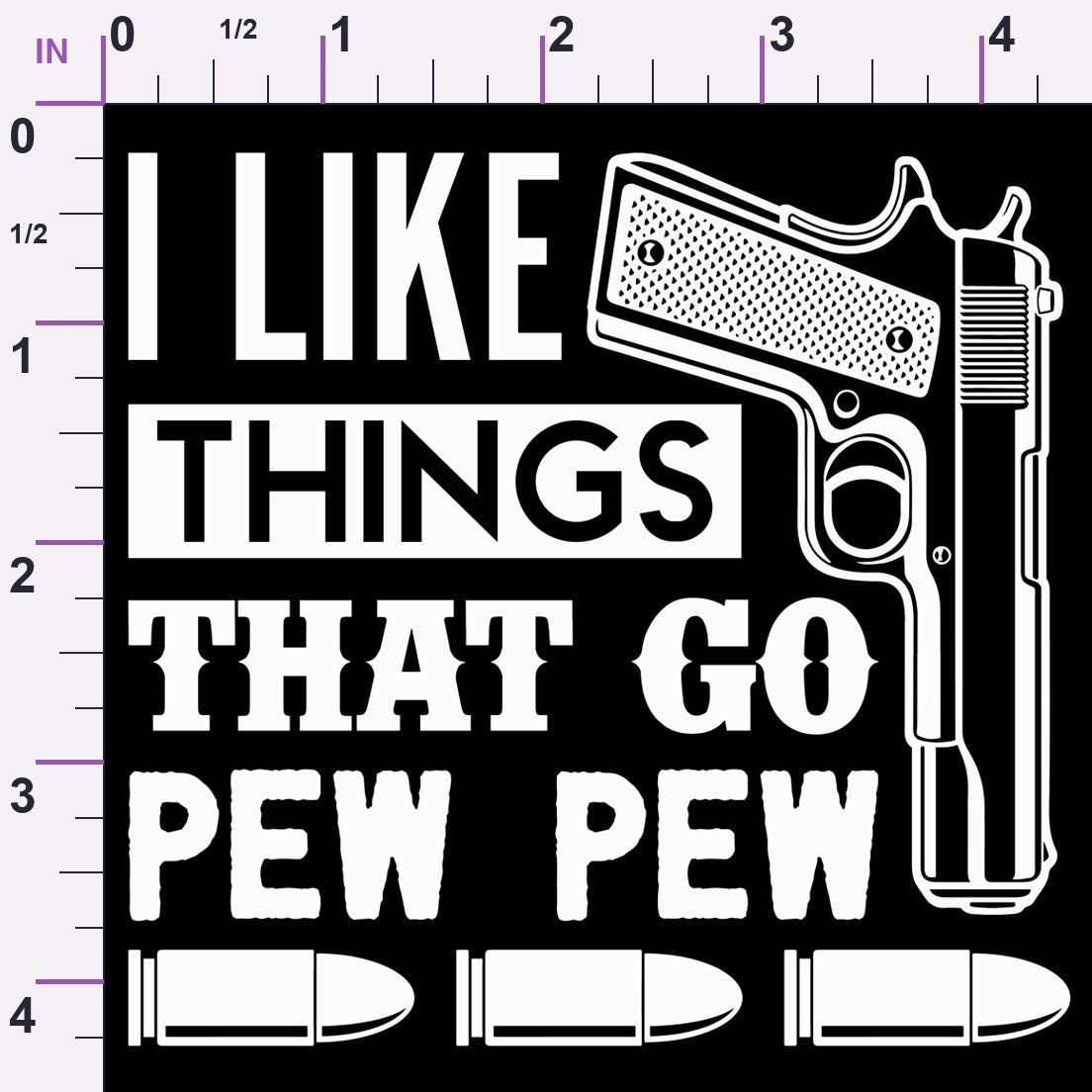 I Like Things That Go Pew Pew Minky Fabric