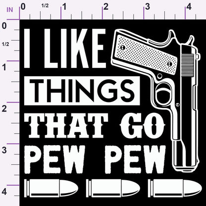 I Like Things That Go Pew Pew Minky Fabric