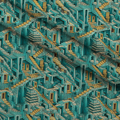 Impossible Labyrinth Pattern 1 Minky Fabric