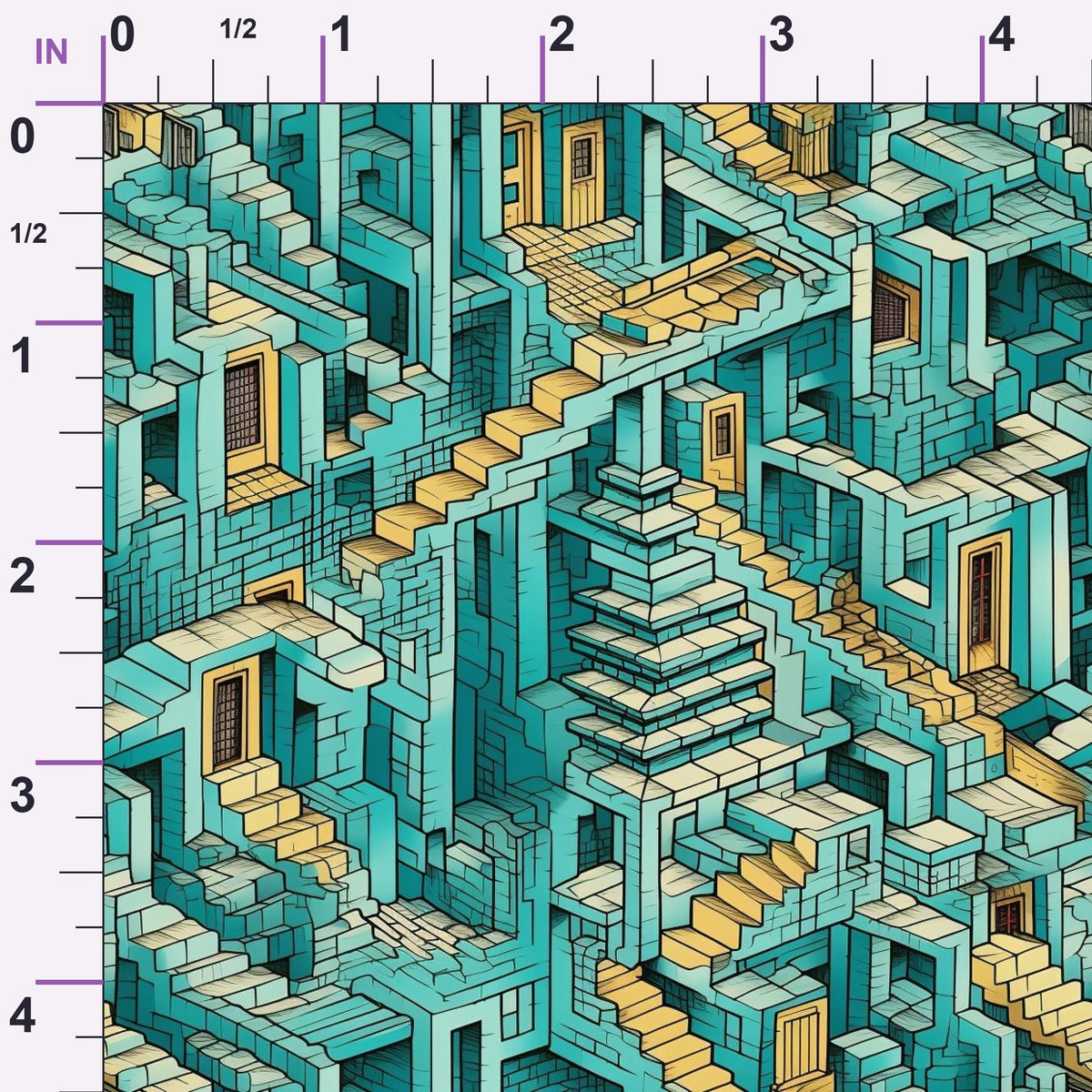 Impossible Labyrinth Pattern 1 Minky Fabric