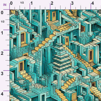 Impossible Labyrinth Pattern 1 Minky Fabric