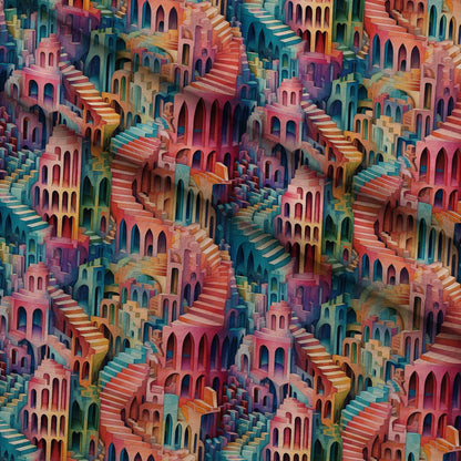 Impossible Labyrinth Pattern 2 Minky Fabric