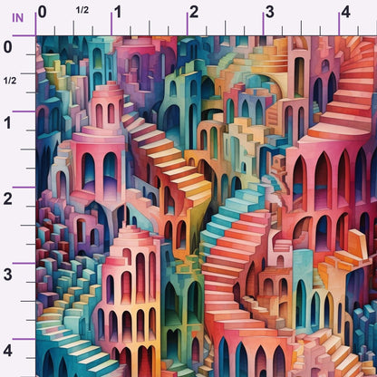 Impossible Labyrinth Pattern 2 Minky Fabric