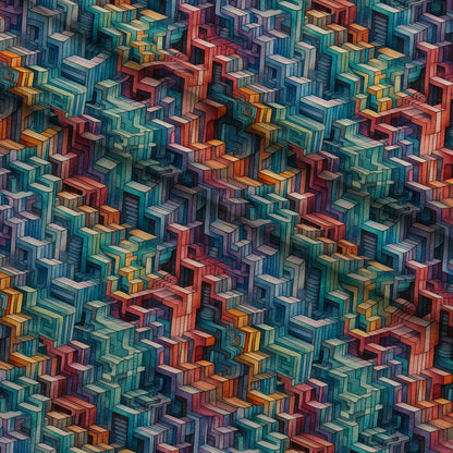 Impossible Labyrinth Pattern 3 Minky Fabric