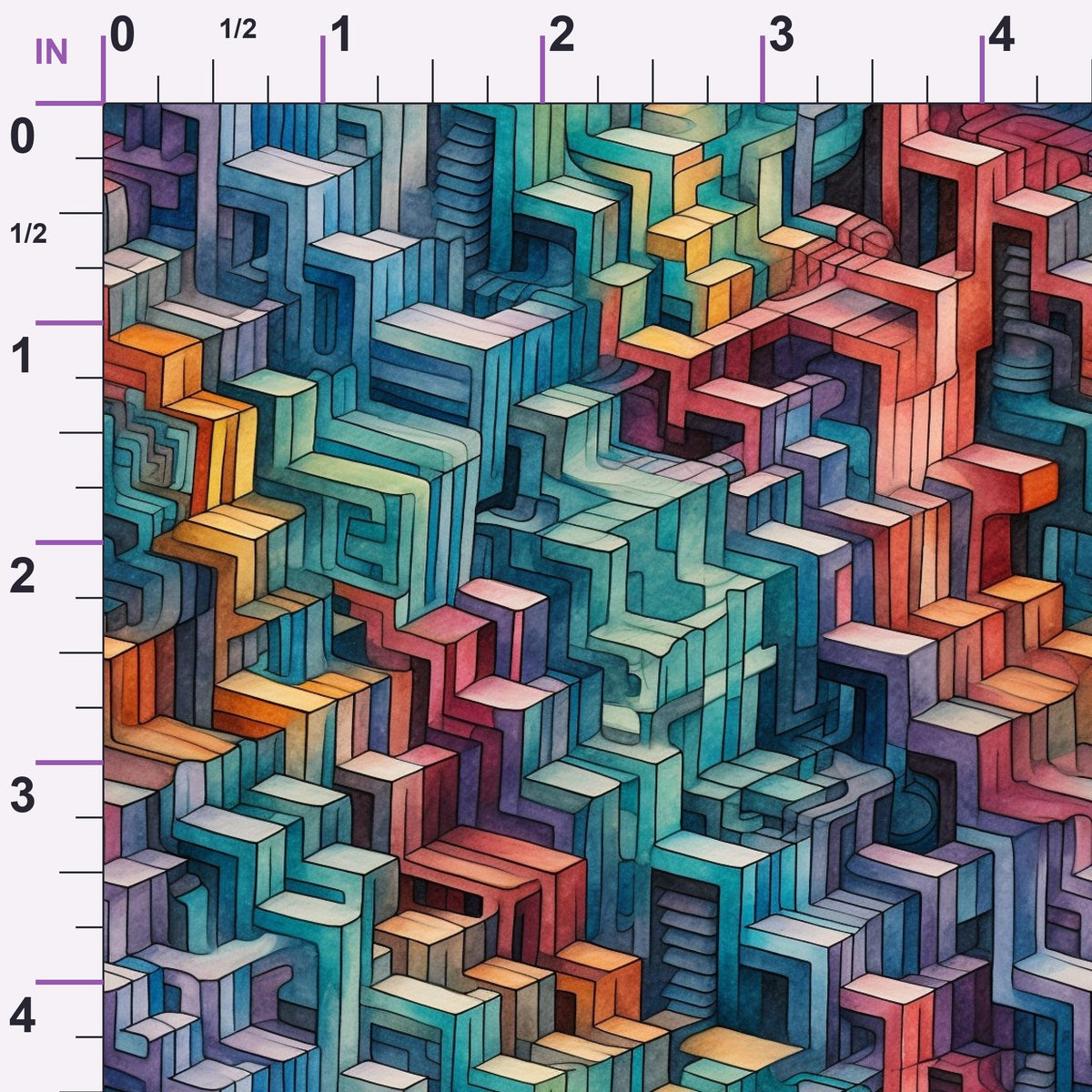 Impossible Labyrinth Pattern 3 Minky Fabric