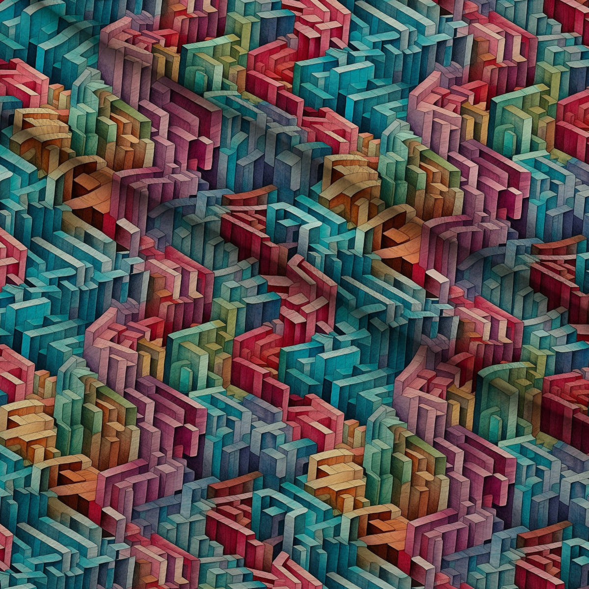 Impossible Labyrinth Pattern 4 Minky Fabric