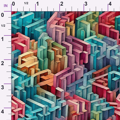 Impossible Labyrinth Pattern 4 Minky Fabric