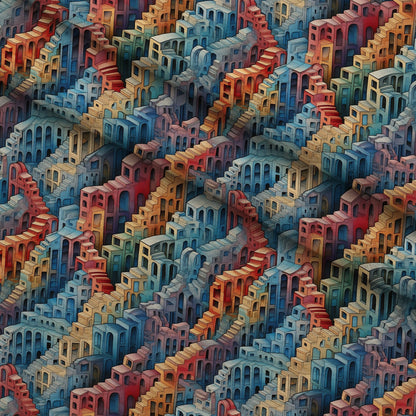 Impossible Labyrinth Pattern 6 Minky Fabric