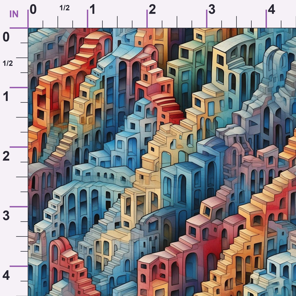 Impossible Labyrinth Pattern 6 Minky Fabric