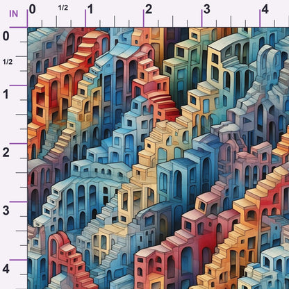Impossible Labyrinth Pattern 6 Minky Fabric