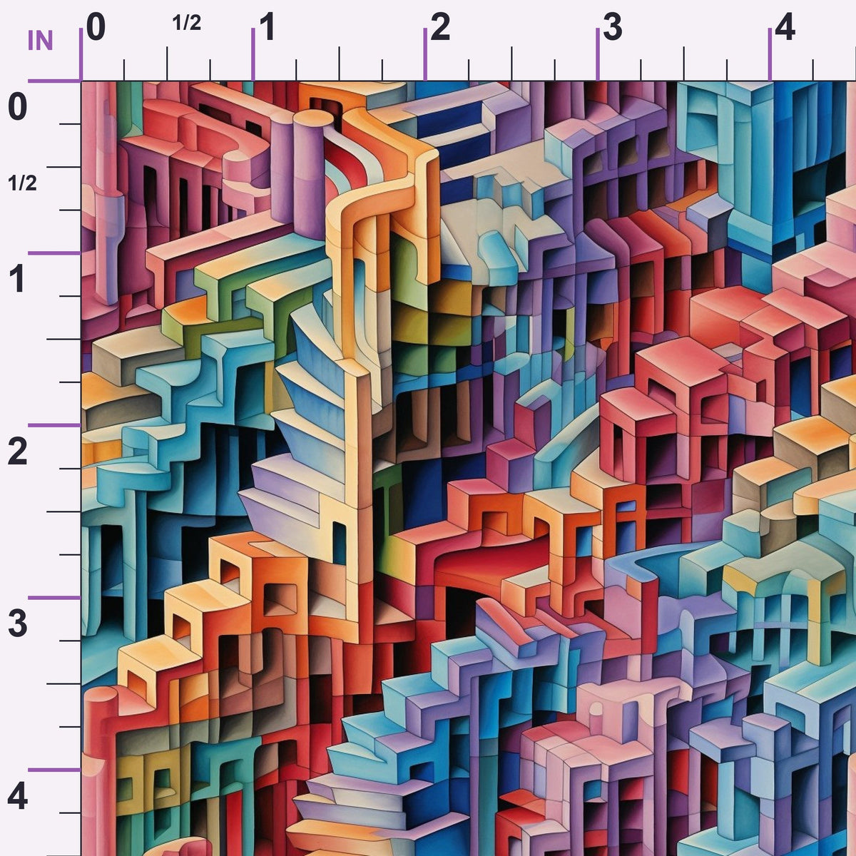 Impossible Labyrinth Pattern 8 Minky Fabric