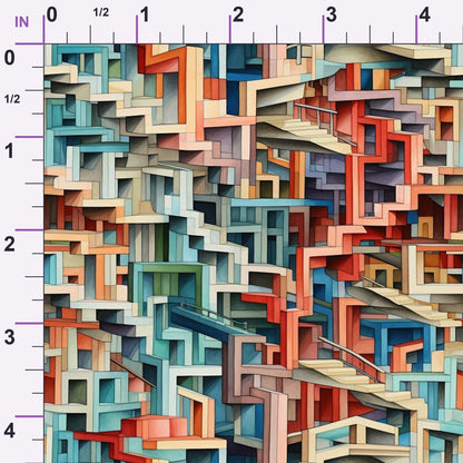 Impossible Labyrinth Pattern 9 Minky Fabric