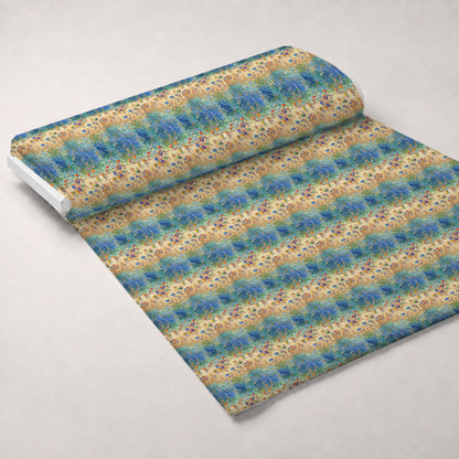 Impressionist Seaside Pattern 12 Minky Fabric