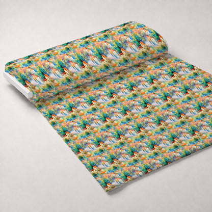 Impressionist Seaside Pattern 3 Minky Fabric