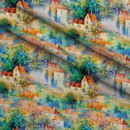 Impressionist Seaside Pattern 3 Minky Fabric