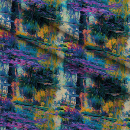 Impressionist Seaside Pattern 7 Minky Fabric