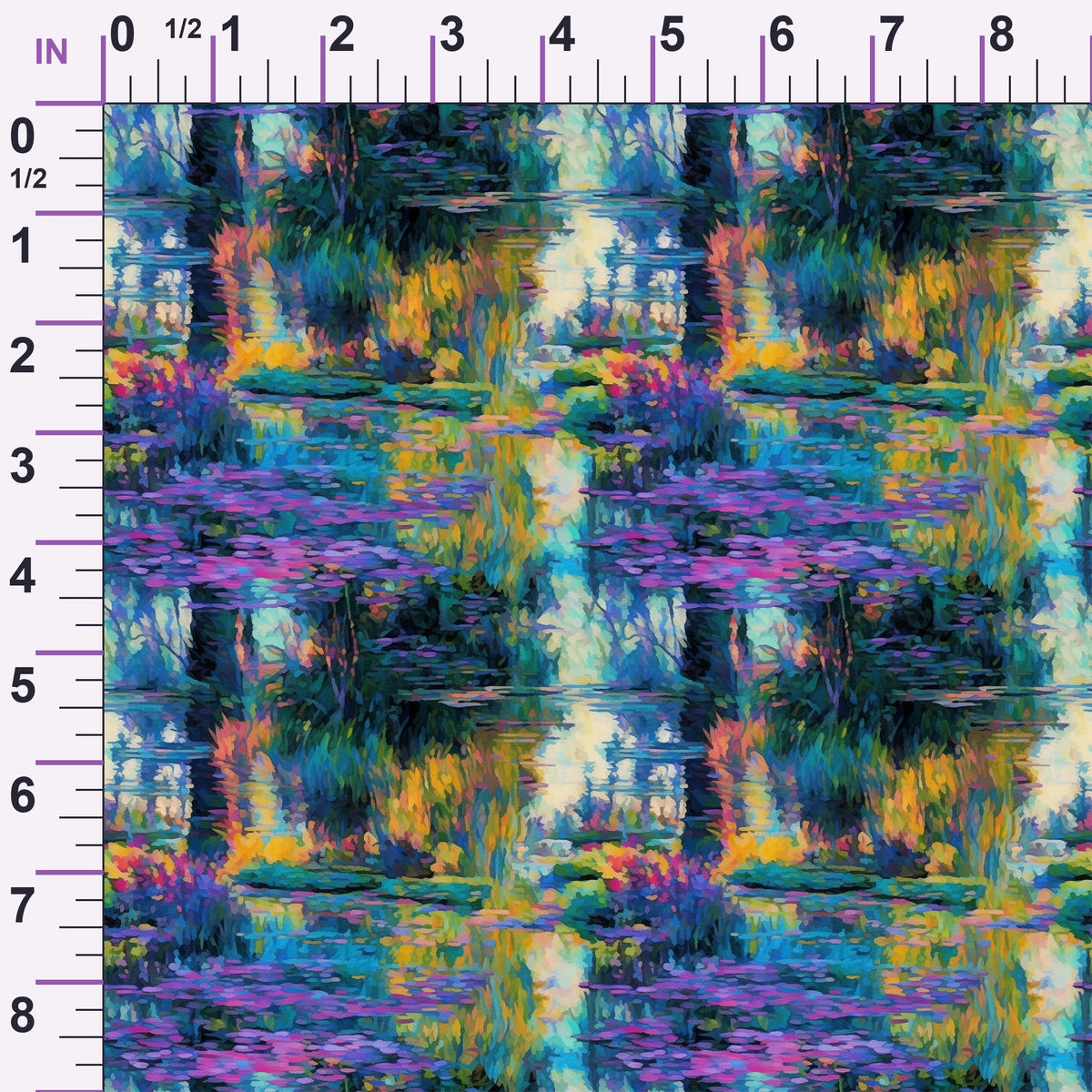 Impressionist Seaside Pattern 7 Minky Fabric