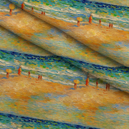 Impressionist Seaside Pattern 9 Minky Fabric