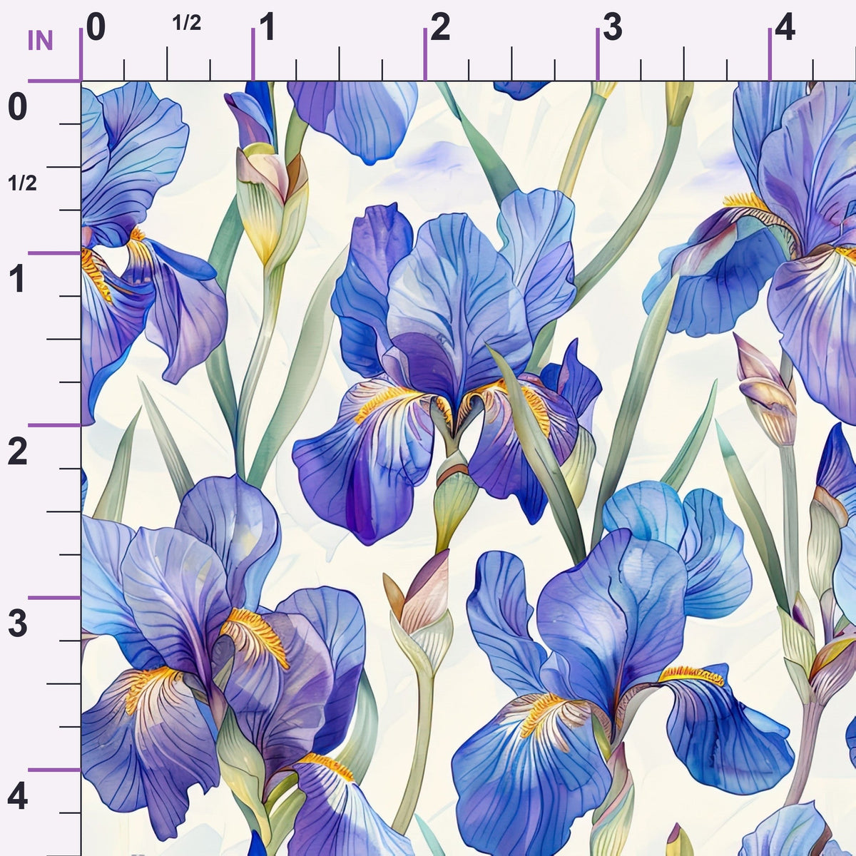 Indigo Garden Pattern 1 Minky Fabric