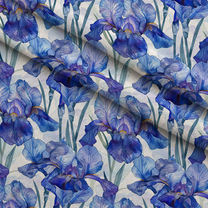 Indigo Garden Pattern 3 Minky Fabric