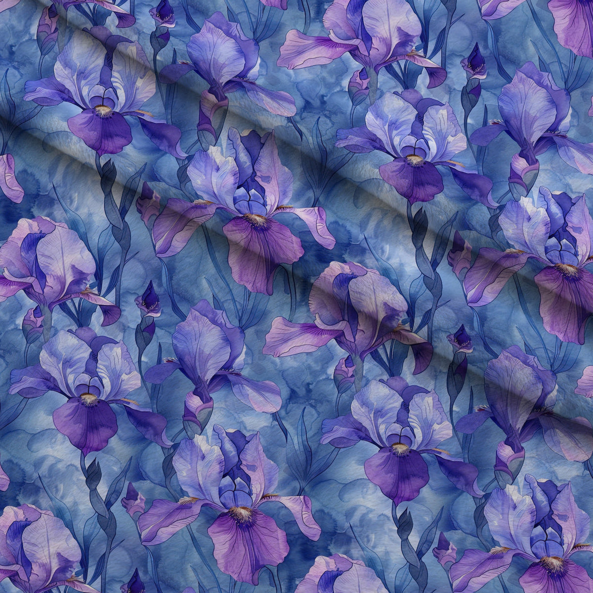 Indigo Garden Pattern 5 Minky Fabric