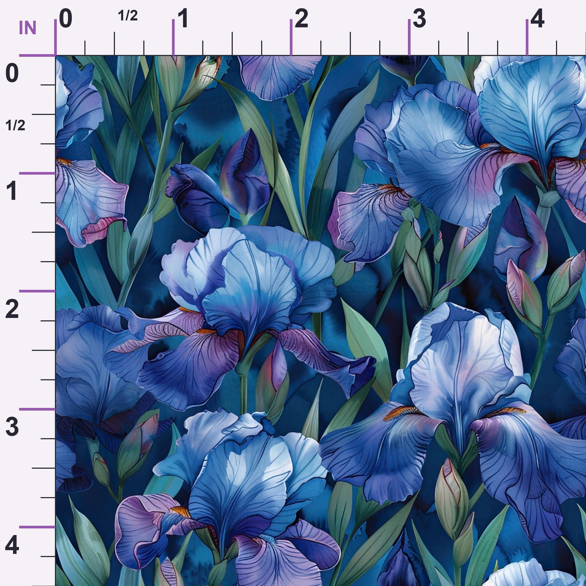 Indigo Garden Pattern 6 Minky Fabric