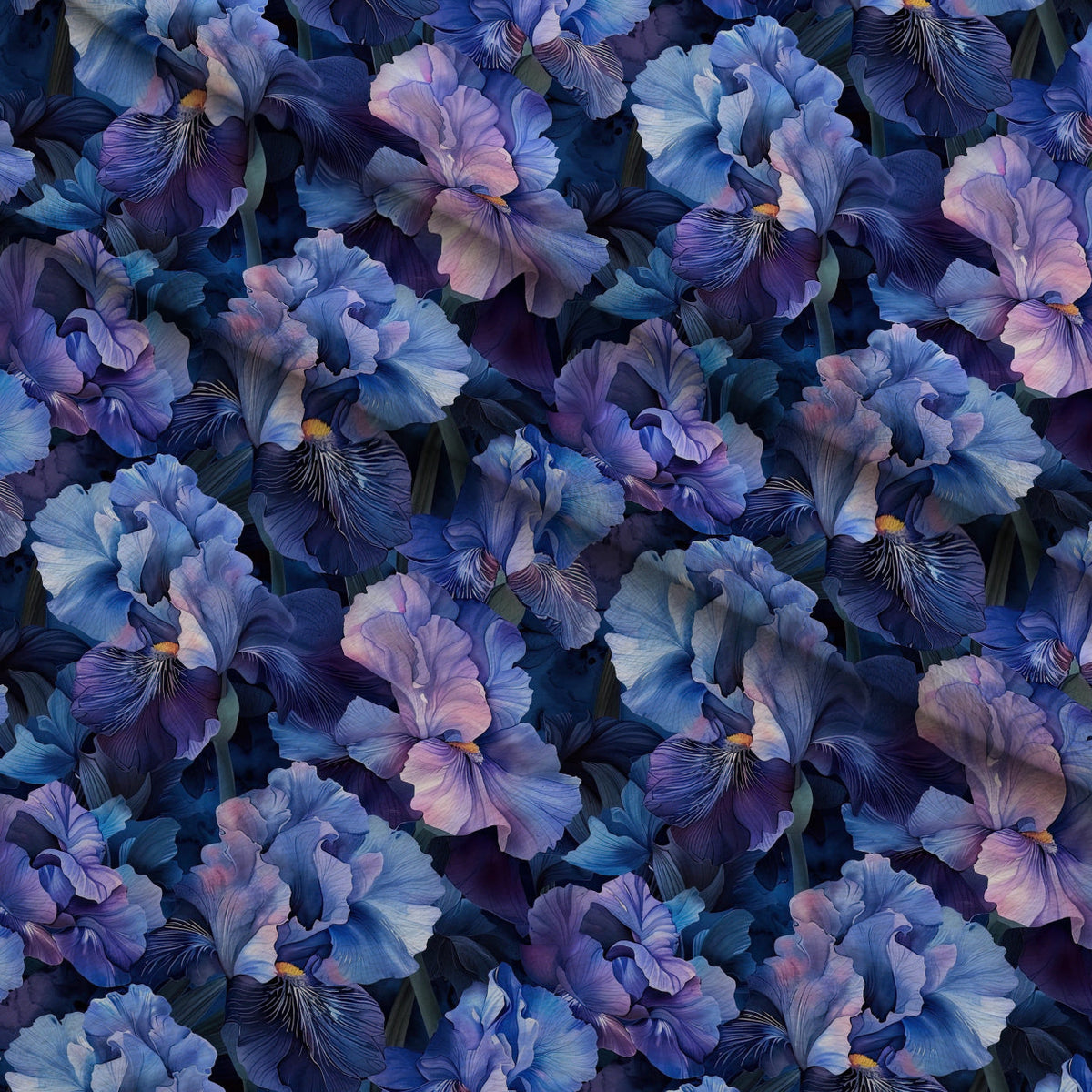 Indigo Garden Pattern 7 Minky Fabric