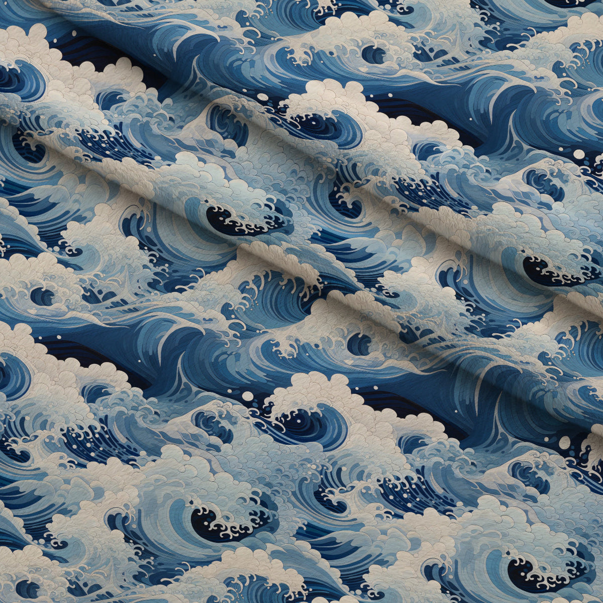 Indigo Swells Pattern 6 Minky Fabric