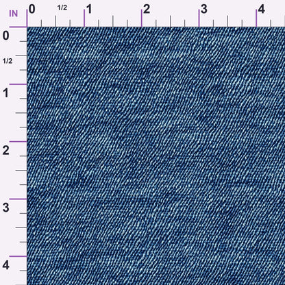 Indigo Twill Pattern 1 Minky Fabric