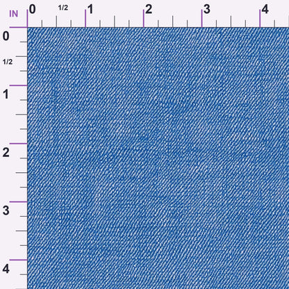 Indigo Twill Pattern 10 Minky Fabric