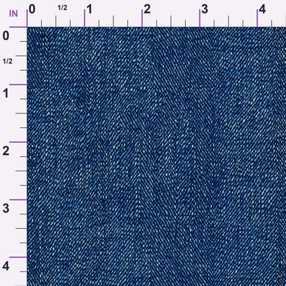 Indigo Twill Pattern 12 Minky Fabric