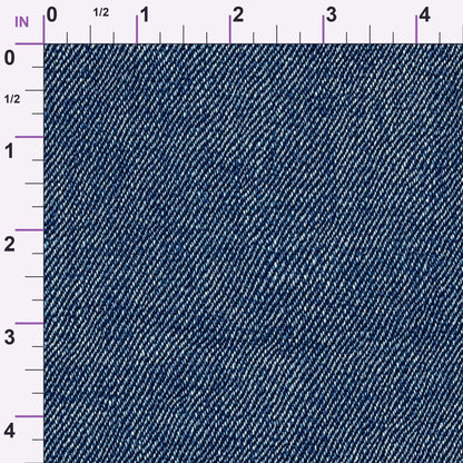 Indigo Twill Pattern 14 Minky Fabric