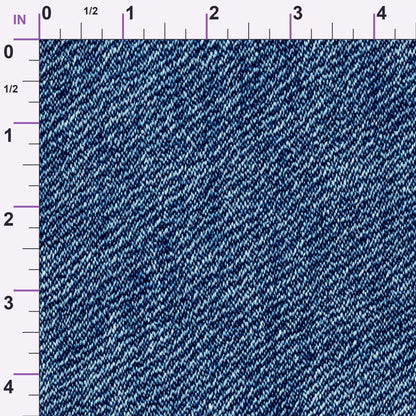 Indigo Twill Pattern 17 Minky Fabric