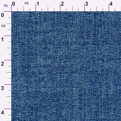 Indigo Twill Pattern 19 Minky Fabric