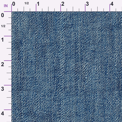 Indigo Twill Pattern 4 Minky Fabric