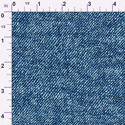 Indigo Twill Pattern 6 Minky Fabric