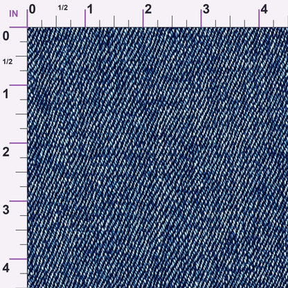 Indigo Twill Pattern 7 Minky Fabric