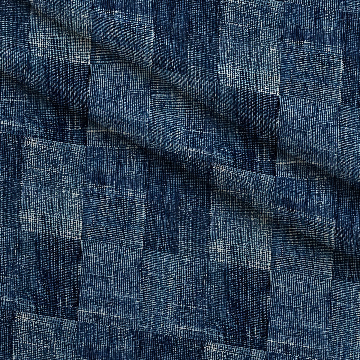 Indigo Weave Pattern 6 Minky Fabric