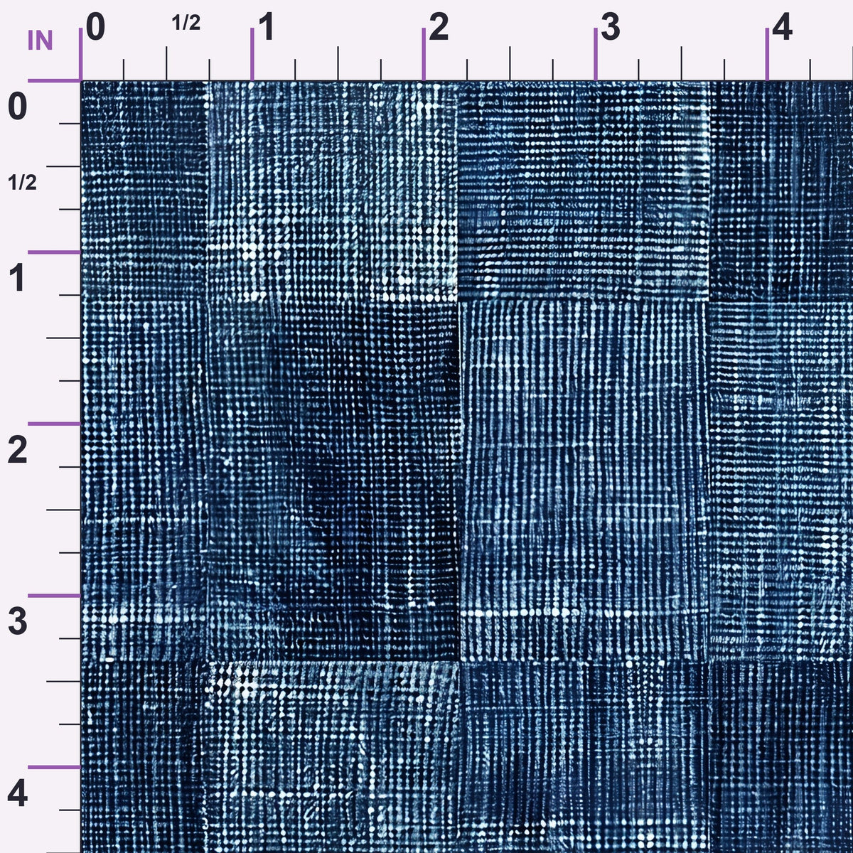 Indigo Weave Pattern 6 Minky Fabric